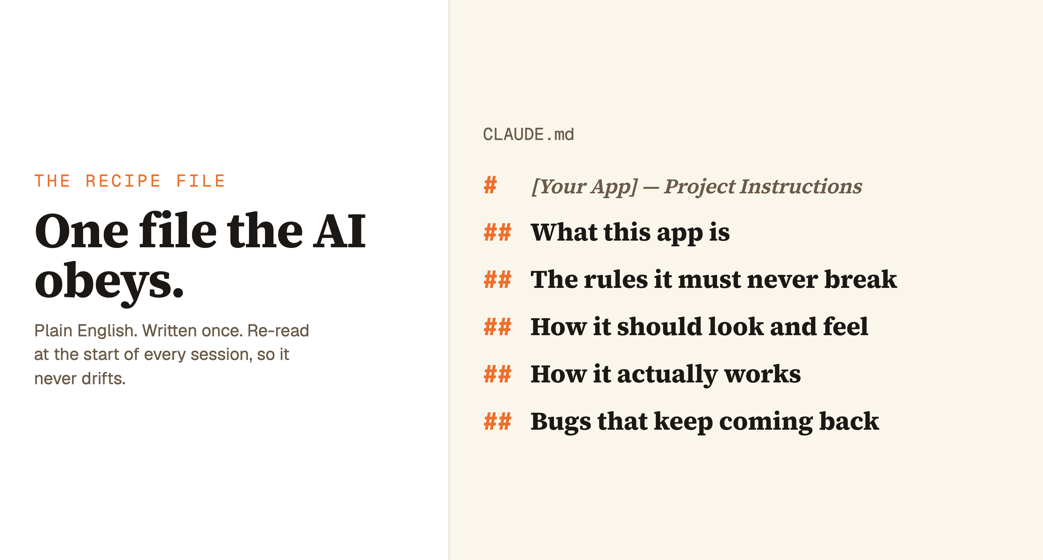 The AI Built the App I Actually Pictured. The Trick Was One Plain-English File.