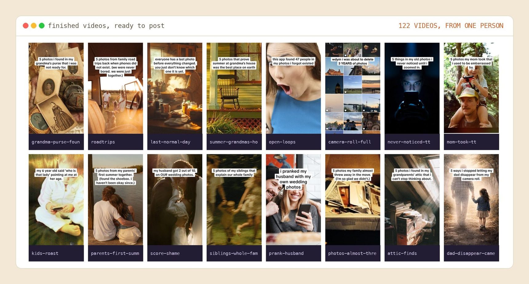 I Built a Zero-Budget Marketing Machine for My App: 820+ Hooks, 122 Videos, One Rule